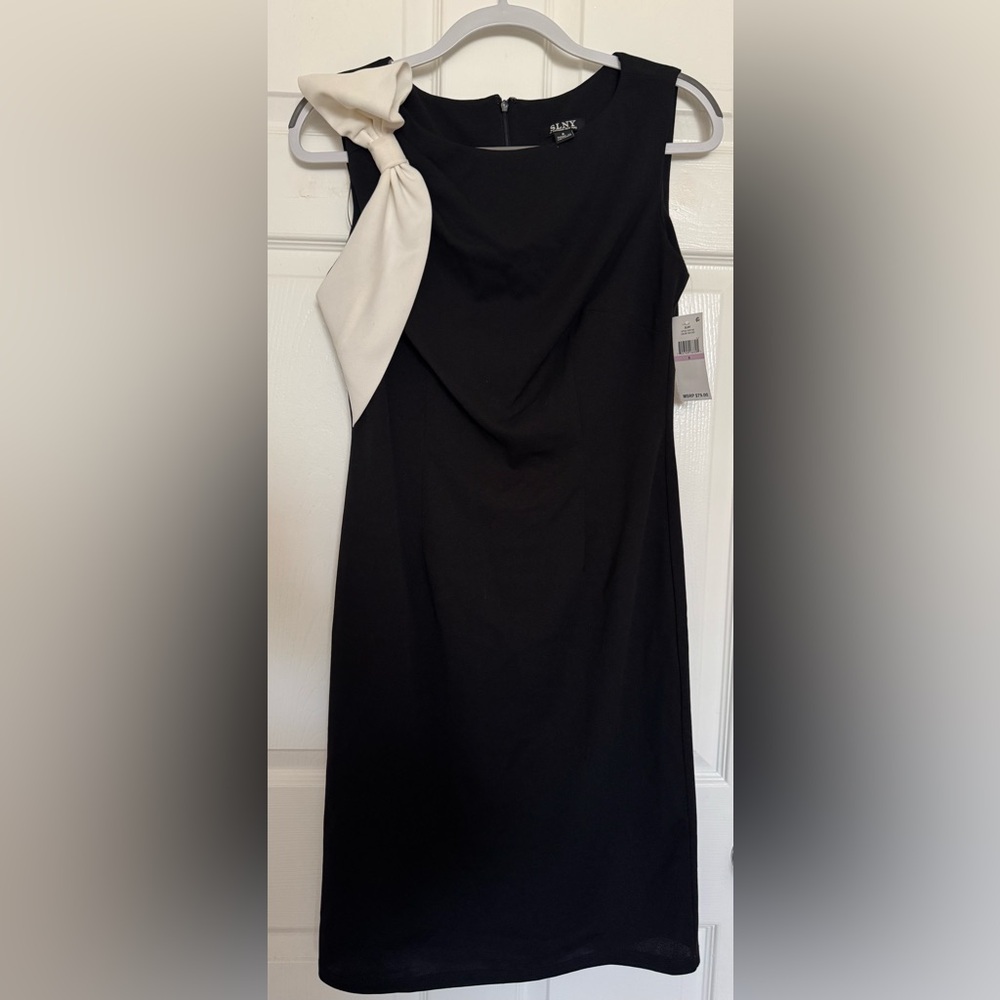 SLNY Black and Cream Dress